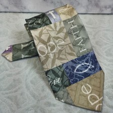 Eagle Wings Mens Tie Religious Necktie Faith Hope Love Christian Fish Silk