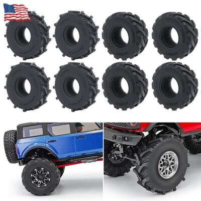 Soft Rubber Mud Terrain 1.0'' Wheel Tires for 1/24 RC Crawler Axial SCX24 Tyre