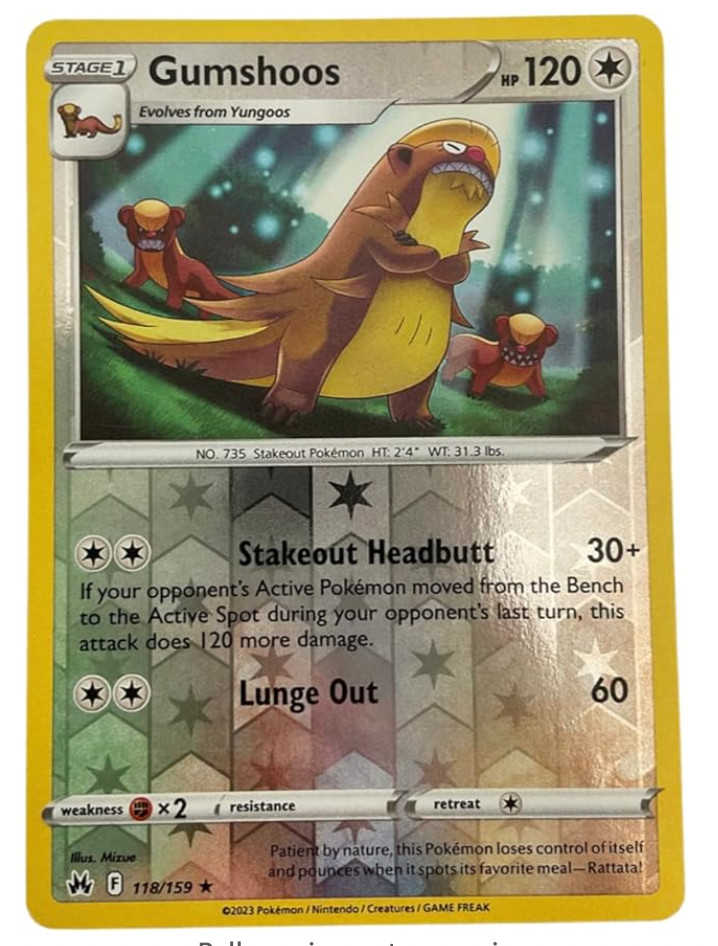 Pokemon - Gumshoos - 118/159 - Reverse Holo Rare - Crown Zenith - NM/M - NEW