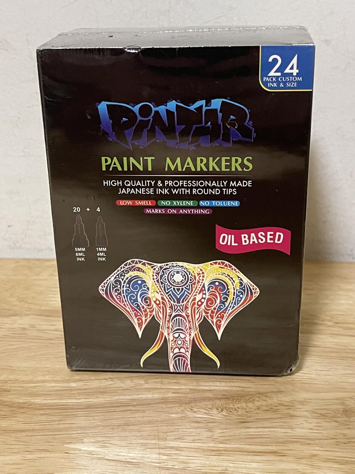 Japanese Ink Round Tip 24 Colors Oil Based