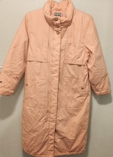 Vtg 80s The Waters Edge Full Length Duck Down Jacket Women Small Pink Granny