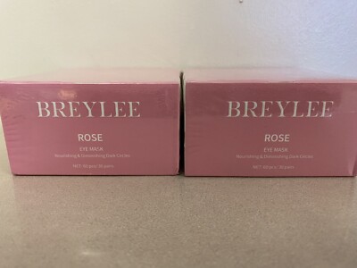 Lot Of 2 BREYLEE Pink Rose Eye Mask- 60pcs  Puffy Eyes/Dark Circles Treatments