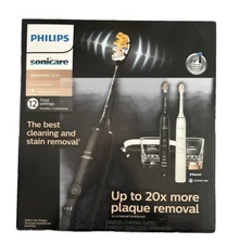 Philips Sonicare DiamondClean Rechargeable Toothbrushes Black/Rose Gold, 2 Pack