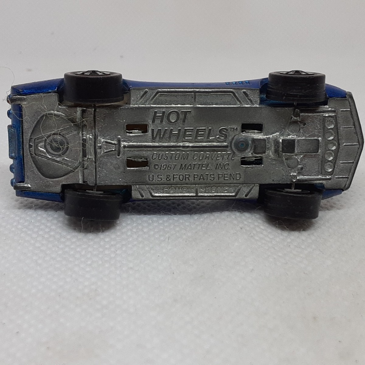 Hot Wheels Redline Custom Corvette 1967 Blue White Interior Made