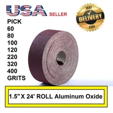1.5" x 24' Emery Cloth Rolls 60 80 100 120 220 320 400 Grit Pen Making Kit