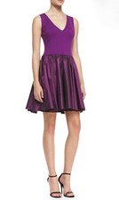 Halston Amethyst Heritage Sleeveless Fit & Flare Cocktail Dress Size XS