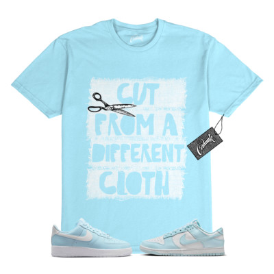 Air Force 1 Dunk Low Glacier Ice Blue White T Shirt to Match CUT