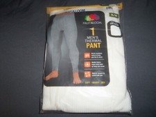 NEW, Fruit Of The Loom Men's Thermal Pant Size X-LARGE, Color-Natural