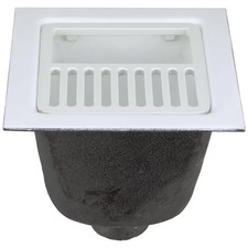 12 In. X 12 In. Acid Resisting Enamel Coated Floor Sink with 3 In. No-Hub Connec