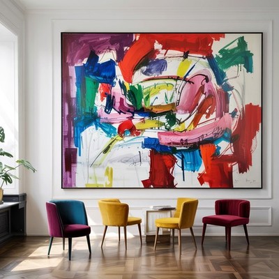 Premium Luxury Abstract Expressionism 02 160x120cm Framed Black/Acrylic Glass