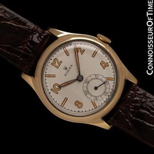 1950 ROLEX PRECISION Vintage Mens 9K Gold Dress Watch - Mint with Warranty