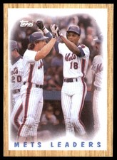 Mets Leaders 1987 Topps #331 New York Mets MLB READ FREE SHIPPING AutographDen