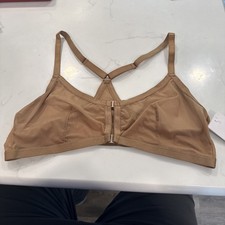 Auden Mesh Bralette Wirefree Unlined NWT Brown Adjustable Racer Back
