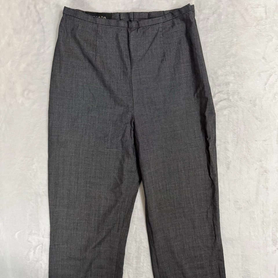 Escada шелк шерсти платье брюки 27 размер 40 ЕС высоты прямой лодыжки укороченный серый - Изображение 2 из 4