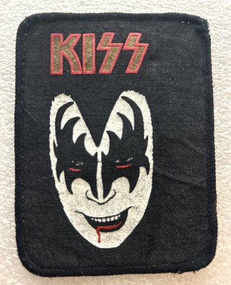 Kiss 'Gene Simmons' - Original 1978 Solo Face Jacket Patch - Size 10cm x 7.5cm