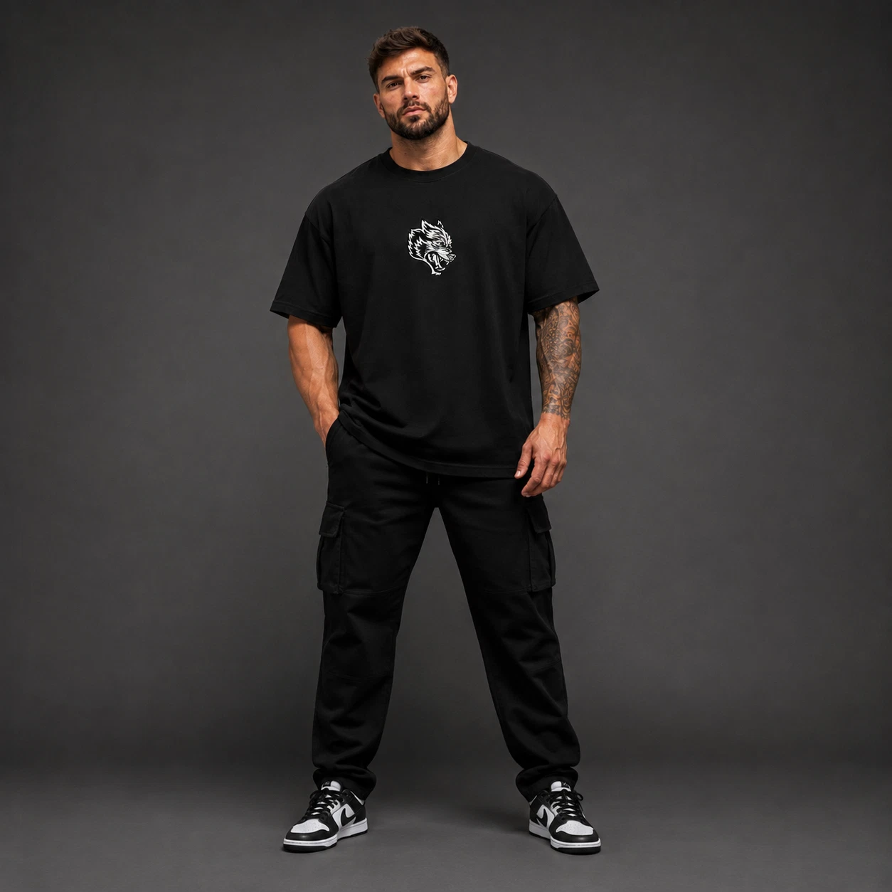 Men's Gym Fitness Bodybuilding Cotton T Shirt Oversized Graphic Streetwear Tee - Picture 5 of 10