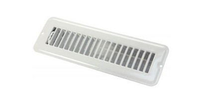 American Motorhome RV 5th Wheel Floor Vent, White 2" x 10" Metal 02-28905