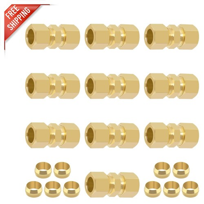 #ad #ad Durable 1 2quot; OD Brass Compression Fittings 10 Pack for High Pressure Use $44.95
