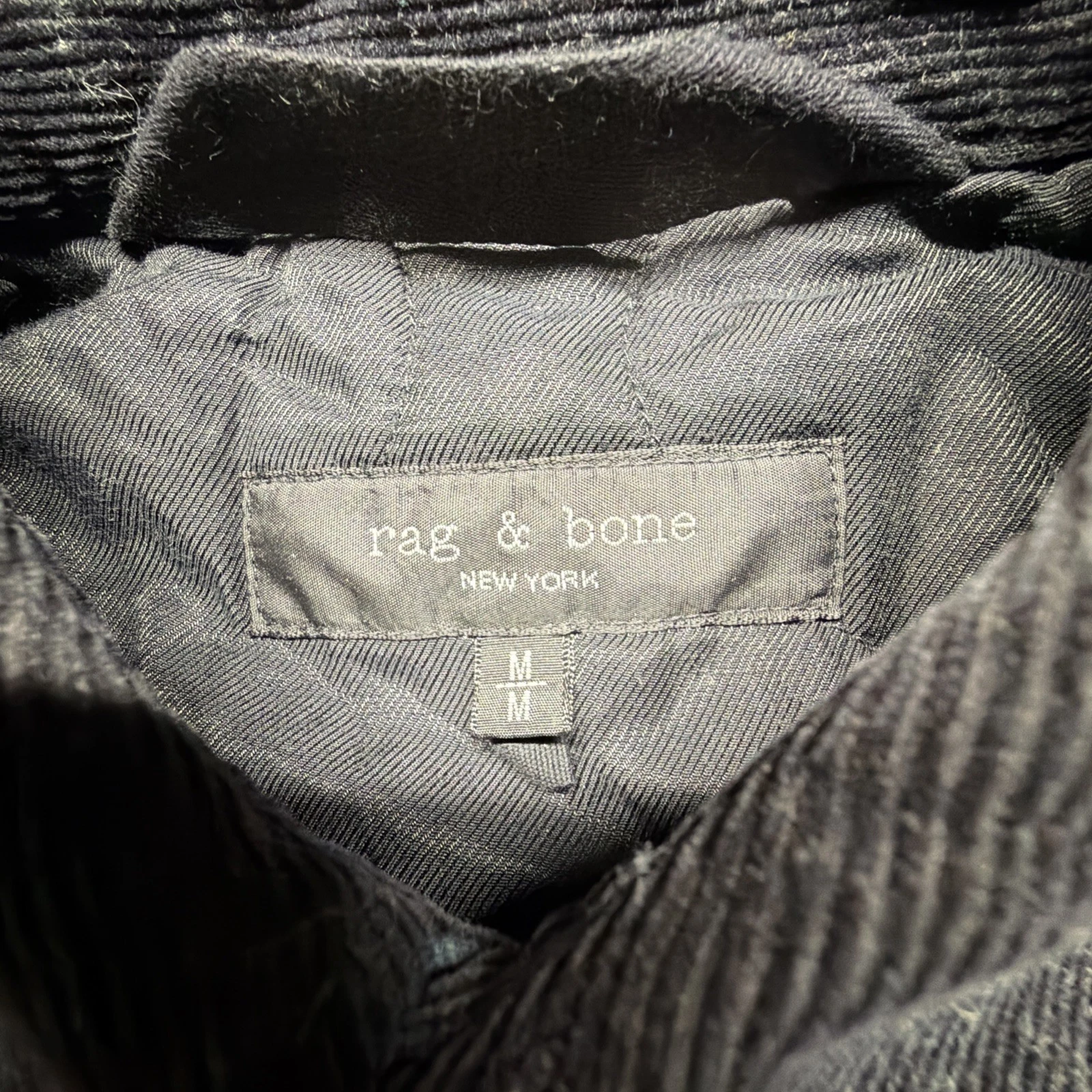 Rag & Bone Shacket Black Watch Plaid Insulated Medium Flannel Corduroy Collar - product detail image 2