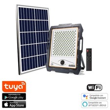 FARO LED SMART 300W con TELECAMERA WIFI PANNELLO SOLARE IP67 BIANCO FREDDO 6000K