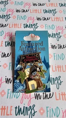 Disney Featured Attraction Collection 2008 Stitch Pirates of the Caribbean Pin