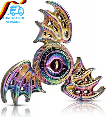 Dragon Wing Fidget Spinner Hand Spielzeug Kid Erwachsene, Regenbogen Metall Fidg