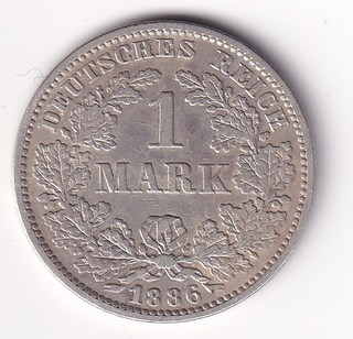 Deutsches Kaiserreich 1 Mark 1886 E (sehr schön)