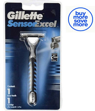 Manico rasoio Gillette Sensor Excel + 1 cartuccia - SPEDIZIONE GRATUITA