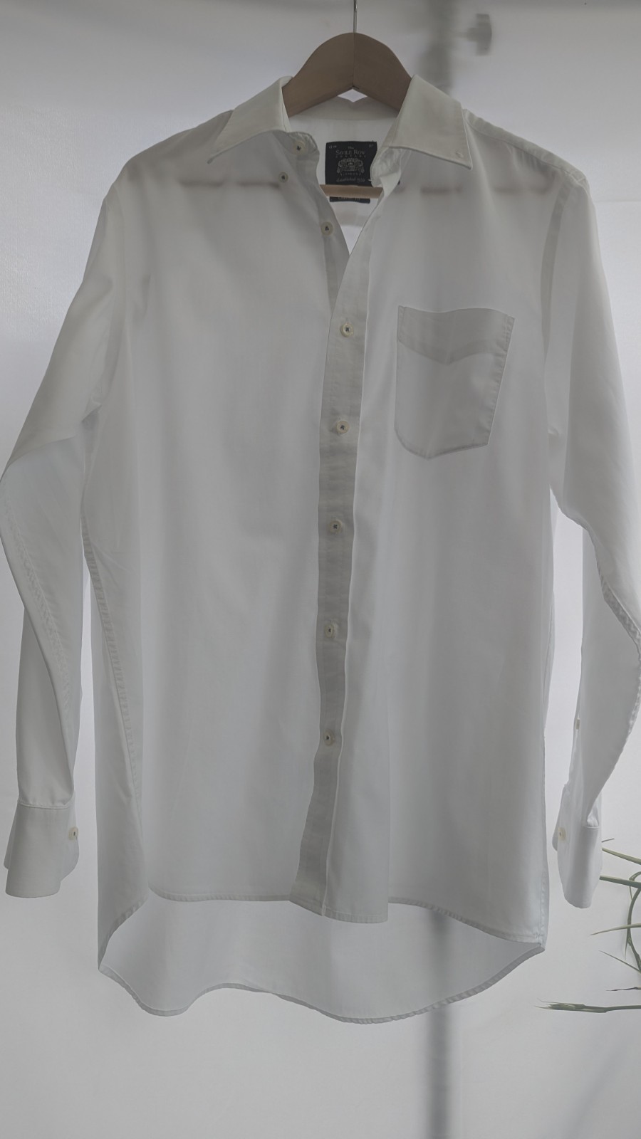 FILA Camicia uomo The Saville Row Company bianca manica lunga vestibilità classica colletto 16"