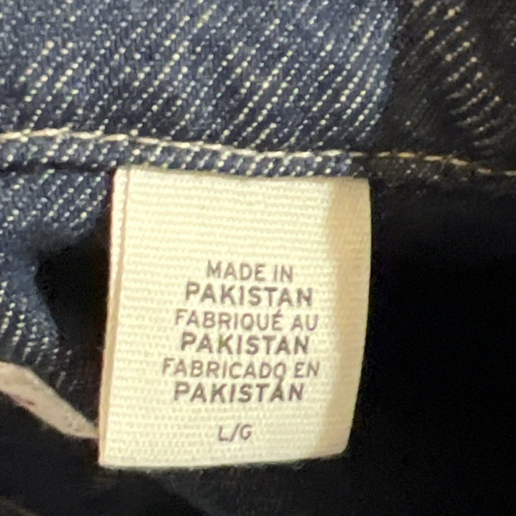 New Levi Strauss Signature Men's Blue Denim Snap Button Utility Shirt Jacket L thumbnail 4