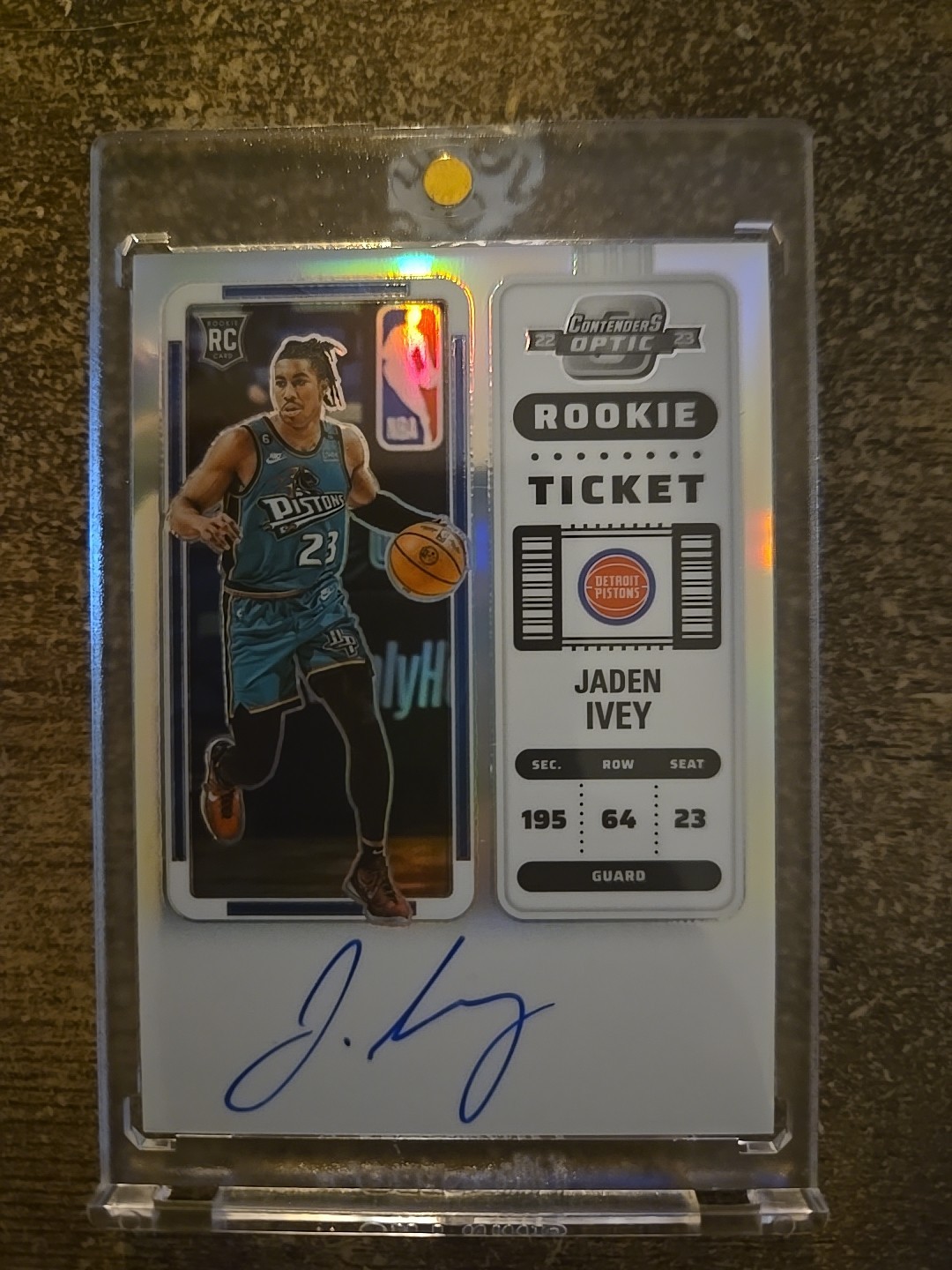 2022-23 Panini Contenders Optic Jaden Ivey Silver Rookie Ticket  RC Auto #139