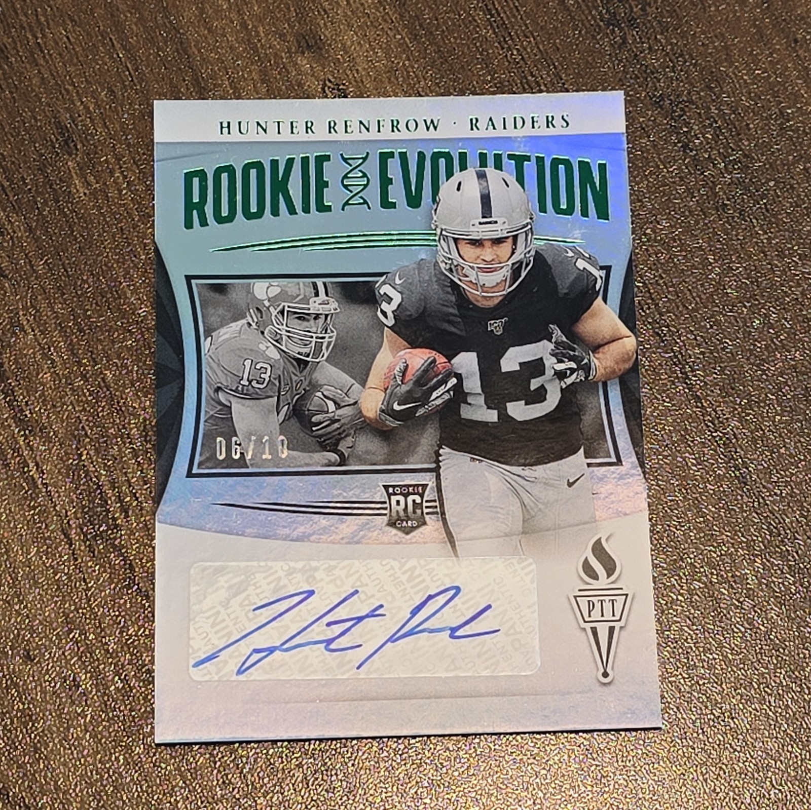 2019 Panini Passing The Torch Hunter Renfrow Rookie Evolutions Rc Auto /10