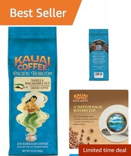 Kauai Hawaiian Ground Coffee 10oz - Vanilla Macadamia Nut Flavor, Medium Roast