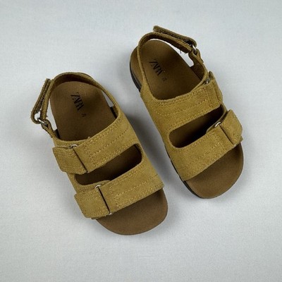 Zara Faux Suede Little Boy Sandals Size 26