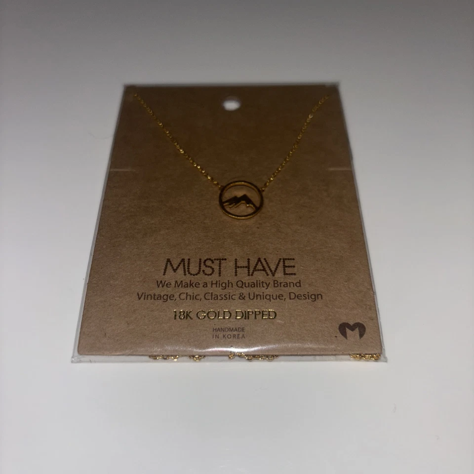 18 克拉金浸项链山脉自然礼物礼物精美礼物新品 — 第 2/4 张图片