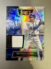 2022 Panini Select Baseball Brandon Nimmo /250 Holo Silver Prizm Swatches Relic