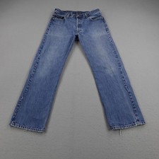 Vintage Levis Jeans Mens 36x32 Blue Denim 501 Button Fly Straight Distressed Y2K