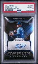 PSA 10 Bobby Witt Jr. 2022 Prizm Debut Signature Rookie Auto RC #DS-BW Royals