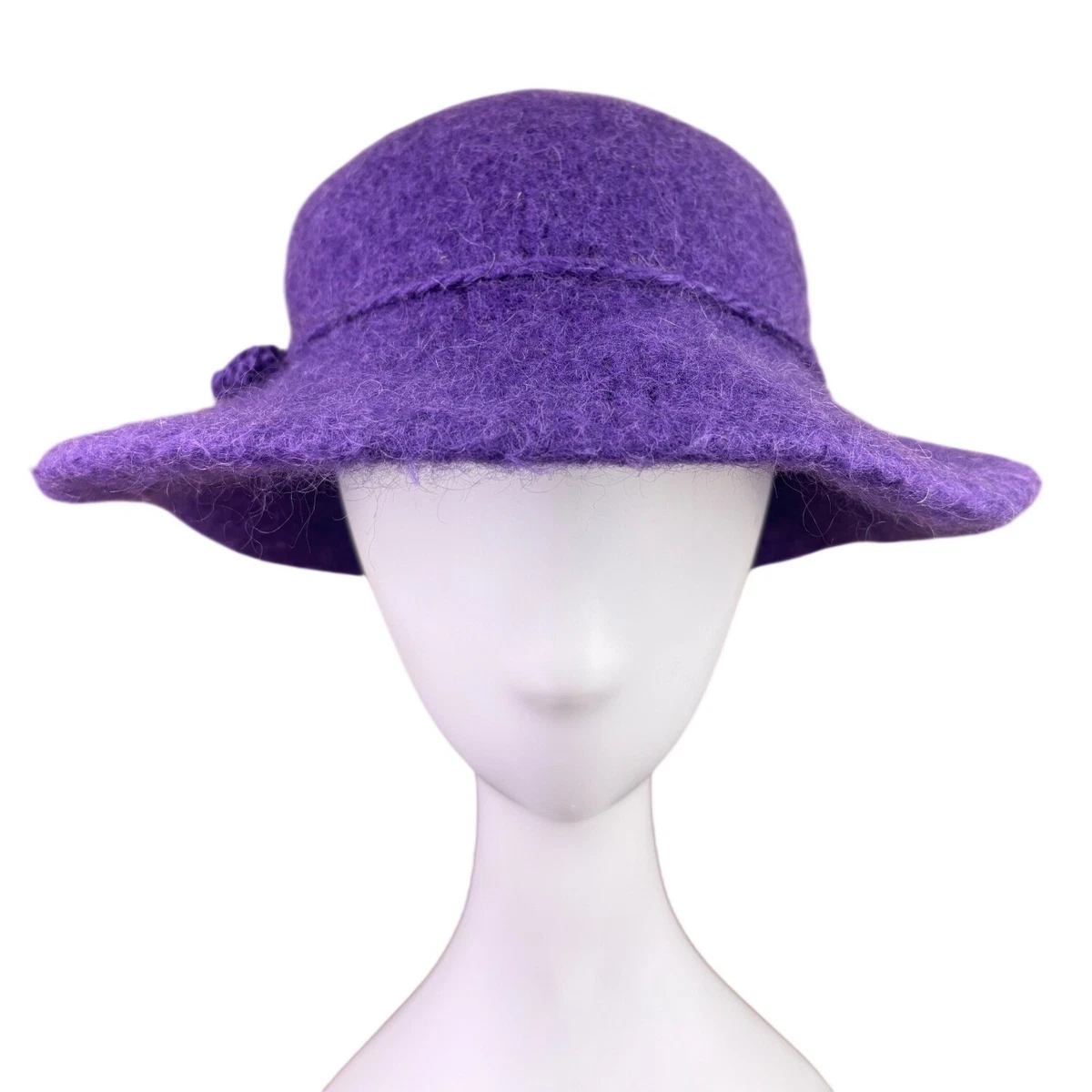 Blueberry Kate Floral Embellished distressed Bucket Hat Pink/Purple embellished Trail Running Bucket Hat | Long Haul Cap by Territory Run Co  main image 4