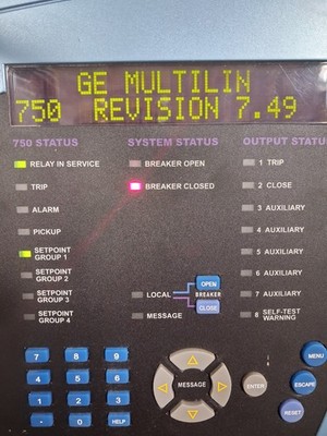 Ge 750 Multilin Relay Feeder Management NO CASE. WITH ETHERNET.