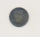 1914 BARBER DIME 10C US COIN XF - AU