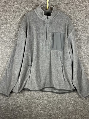 CHAPS EST. 1978 Charcoal Fleece Men s Size 2XL Zippers