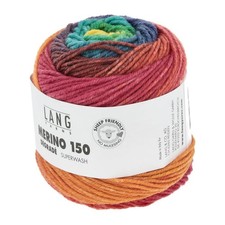 Wolle Kreativ! Lang Yarns - Merino 150 Dégradé - Fb. 8 regenbogen 50 g