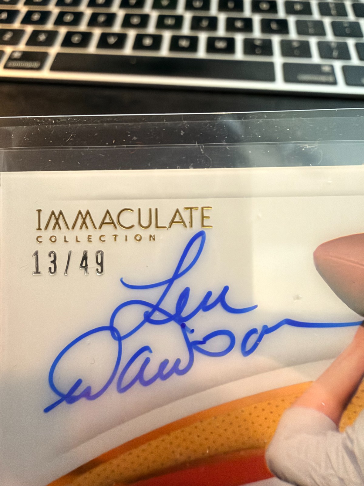 2021 Panini Immaculate Football Len Dawson Patch Auto #'d /49 HOF 1987 view 2