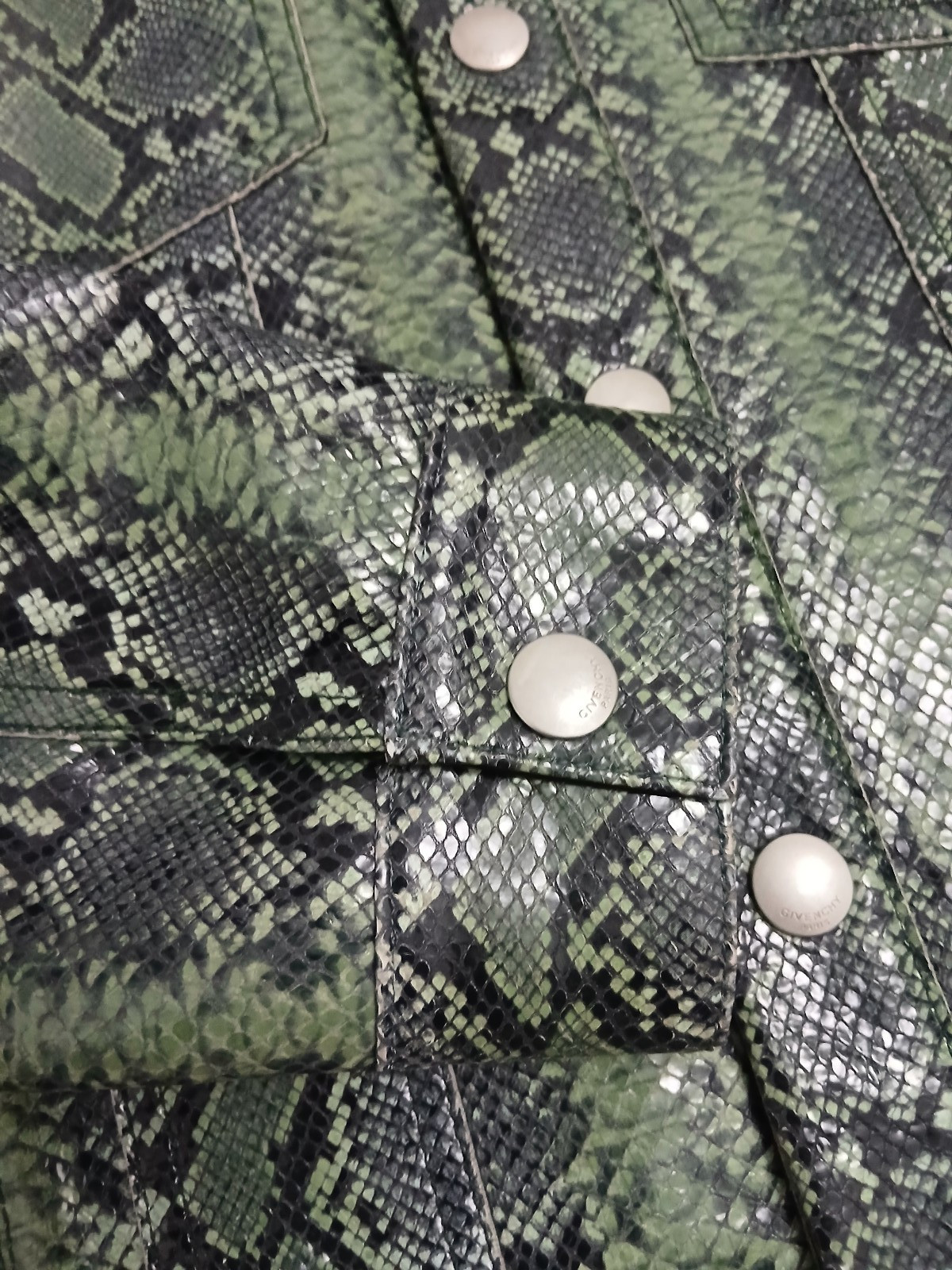 Givenchy Paris Python Snake Effect Leather Jacket… - image 12