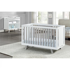 Livia Crib, White  Gray