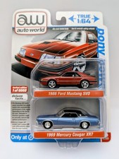 Auto World 1986 Ford Mustang SVO 1969 Mercury Cougar XR7 2-Pack Target Exclusive
