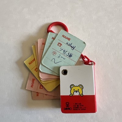 Vintage Hello Kitty 1976 Mini Keychain Telephone Phone Book Sanrio