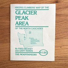 1977 Hikers/Climbers map of Glacier Peak Area North Cascades looks unused