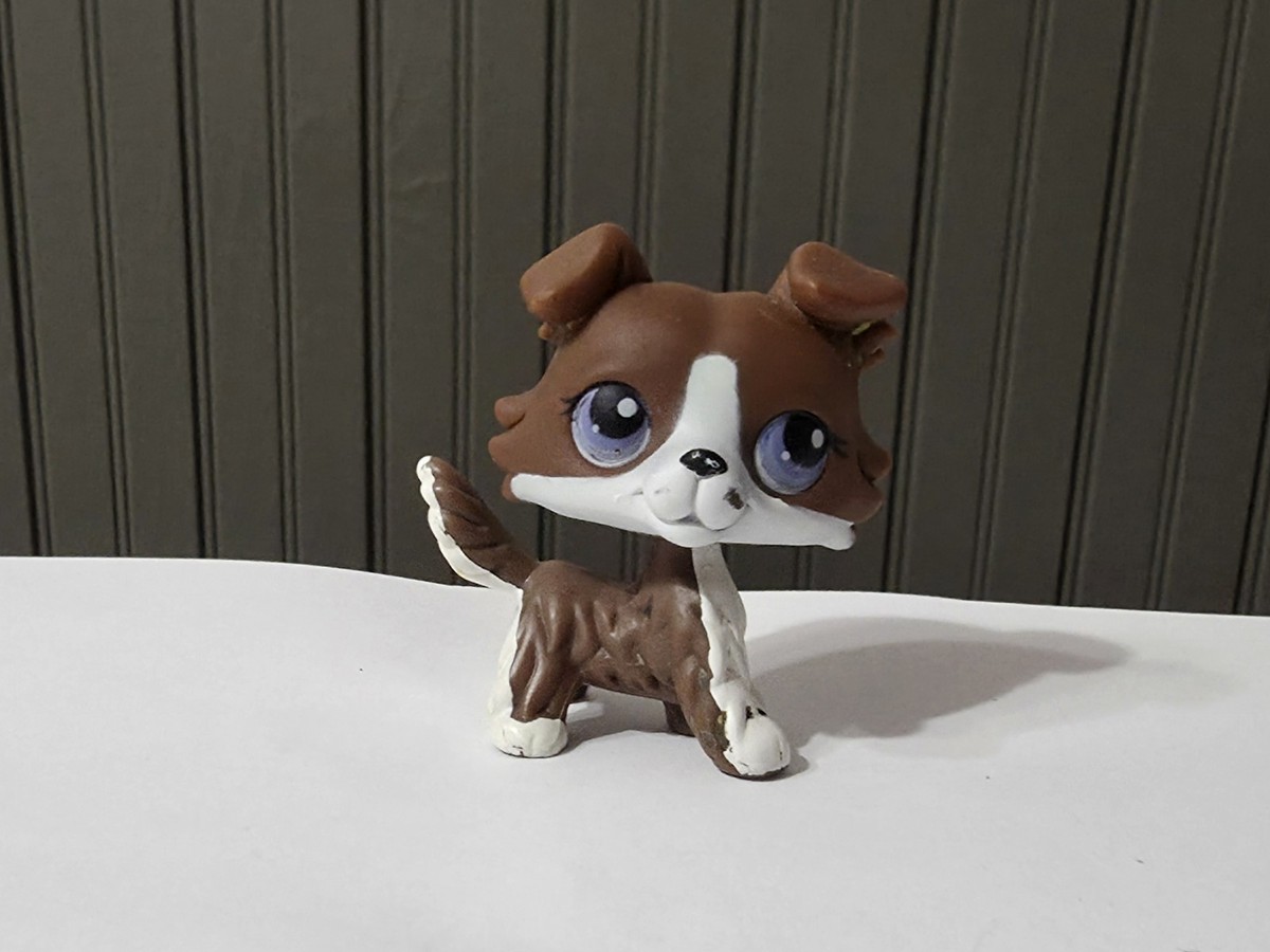 トイプー Littlest Pet Shop LPS Authentic Puzzle Collie Puppy Dog Brown